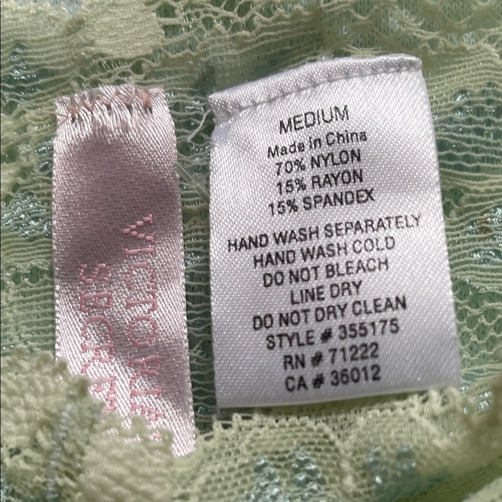 🧚‍♀️ Victoria's Secret Mint Floral Lace Bralette M - Picture 5 of 7